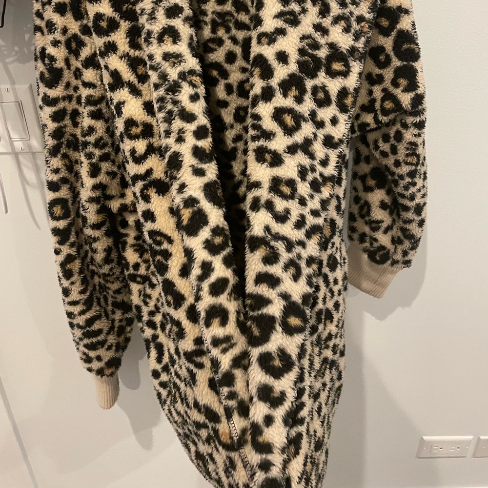Oversized cheetah coat